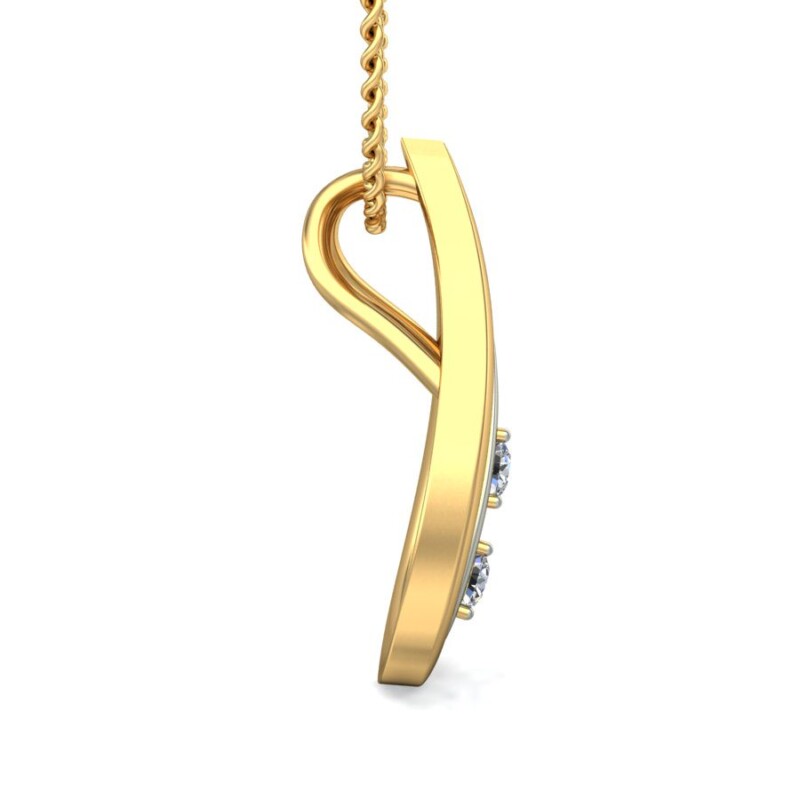 IGI Certified Natural Diamond Design Pendant 14K/18K Fine Yellow & white Gold