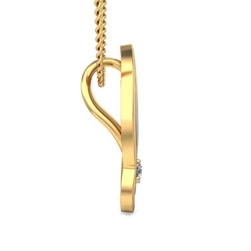 IGI Certified Natural Diamond Design Pendant 14K/18K Fine Yellow & white Gold