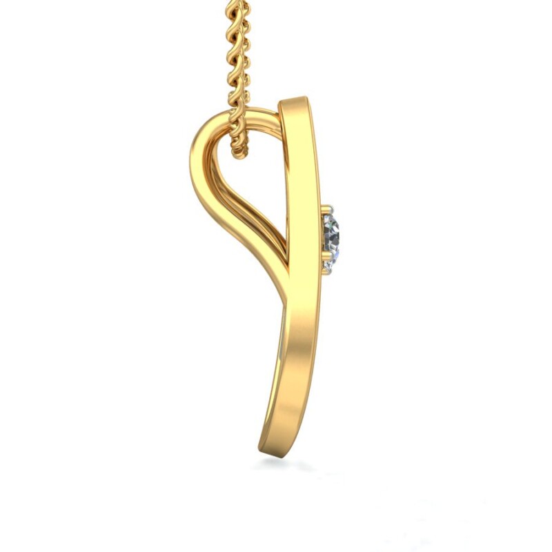 IGI Certified Natural Diamond Design Pendant 14K/18K Fine Yellow & white Gold