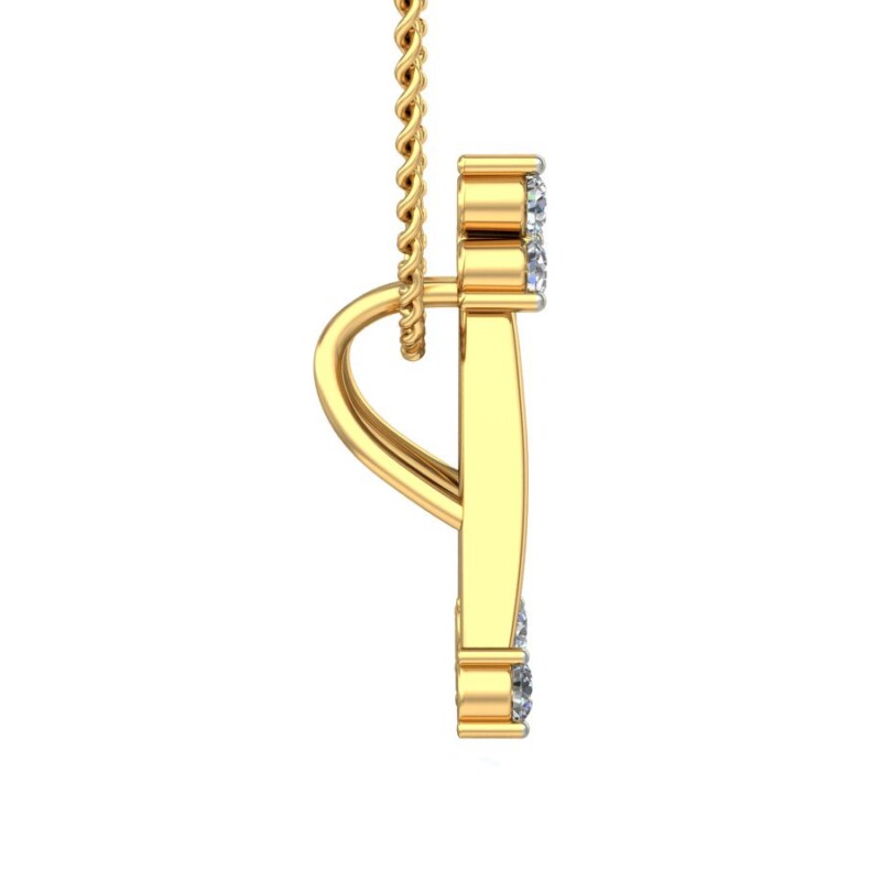 IGI Certified Natural Diamond Design Pendant 14K/18K Fine Yellow & white Gold