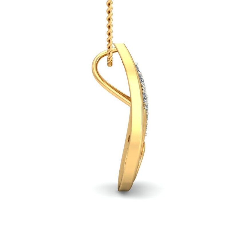 IGI Certified Natural Diamond Design Pendant 14K/18K Fine Yellow & white Gold