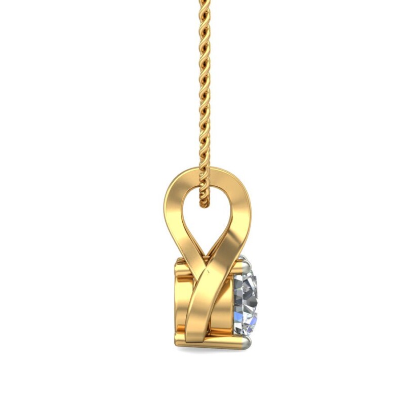 IGI Certified Natural Diamond Design Pendant 14K/18K Fine Yellow & white Gold