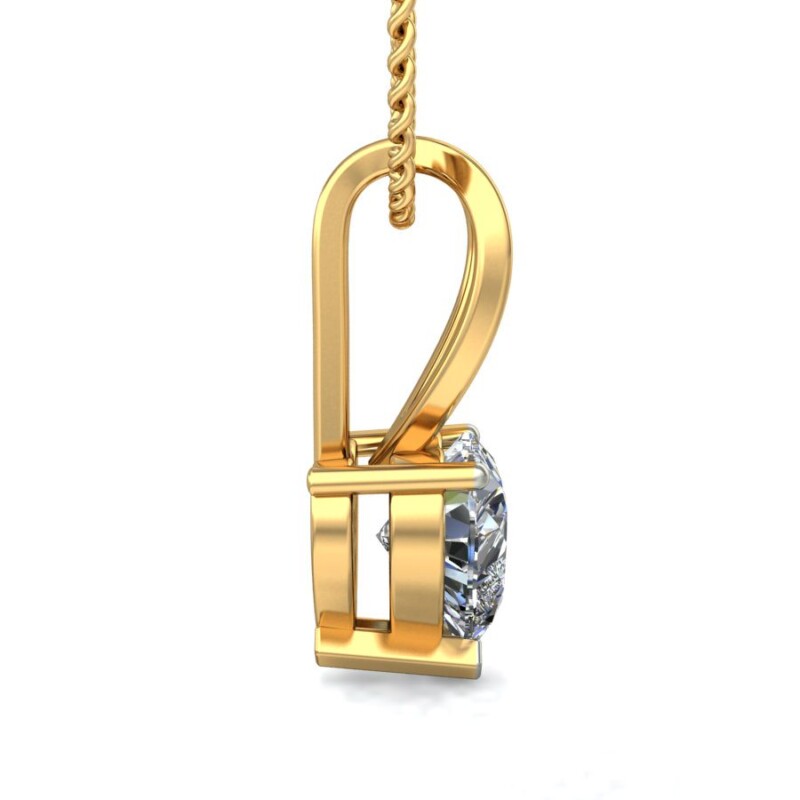 IGI Certified Natural Diamond Design Pendant 14K/18K Fine Yellow Gold