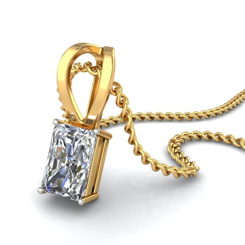 IGI Certified Natural Diamond Design Pendant 14K/18K Fine Yellow Gold