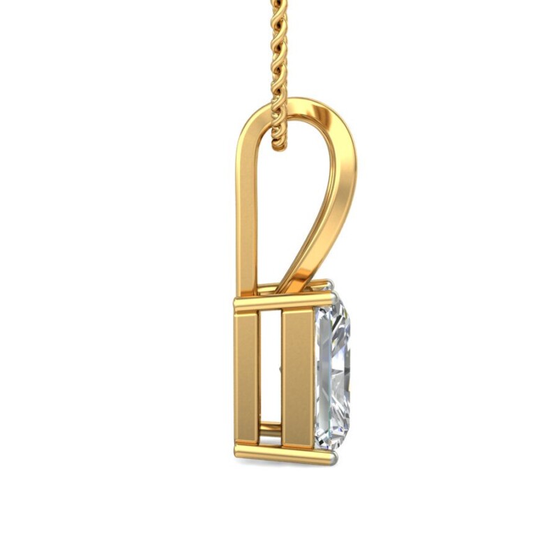 IGI Certified Natural Diamond Design Pendant 14K/18K Fine Yellow Gold