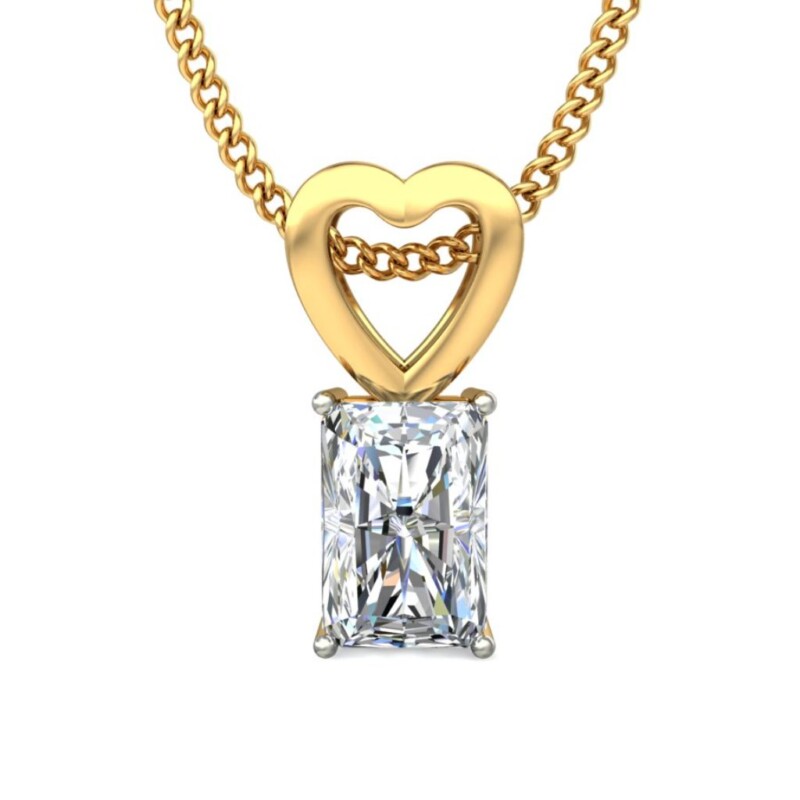 IGI Certified Natural Diamond Design Pendant 14K/18K Fine Yellow Gold