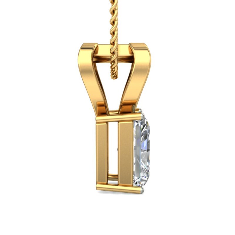 IGI Certified Natural Diamond Design Pendant 14K/18K Fine Yellow Gold