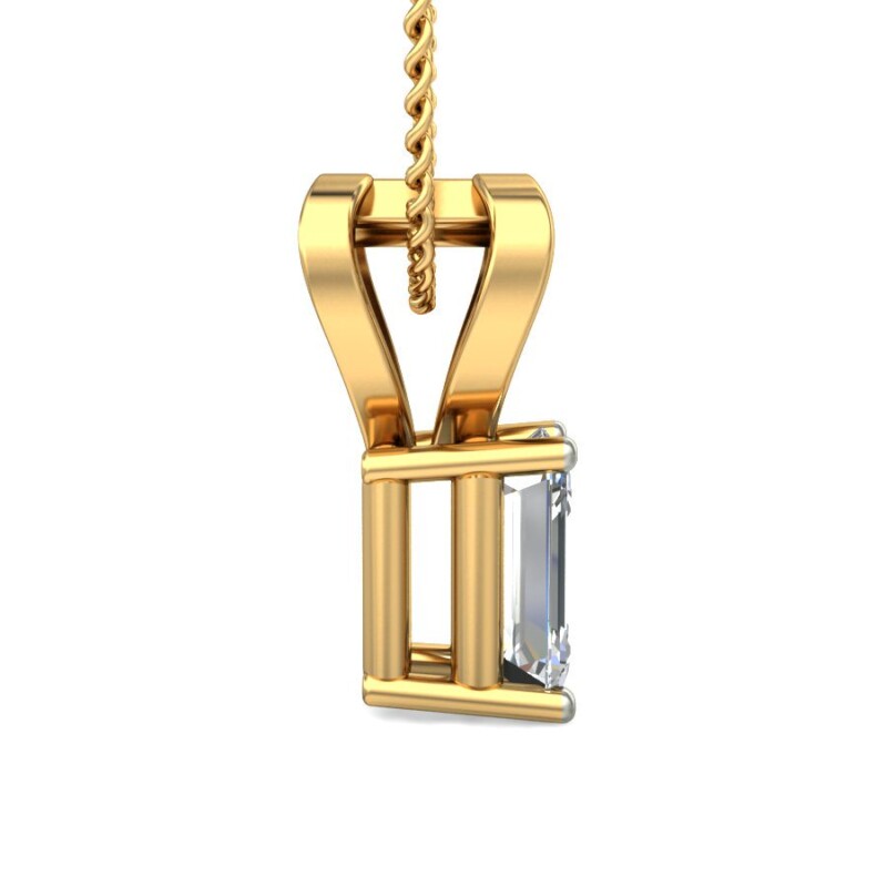 IGI Certified Natural Diamond Design Pendant 14K/18K Fine Yellow Gold