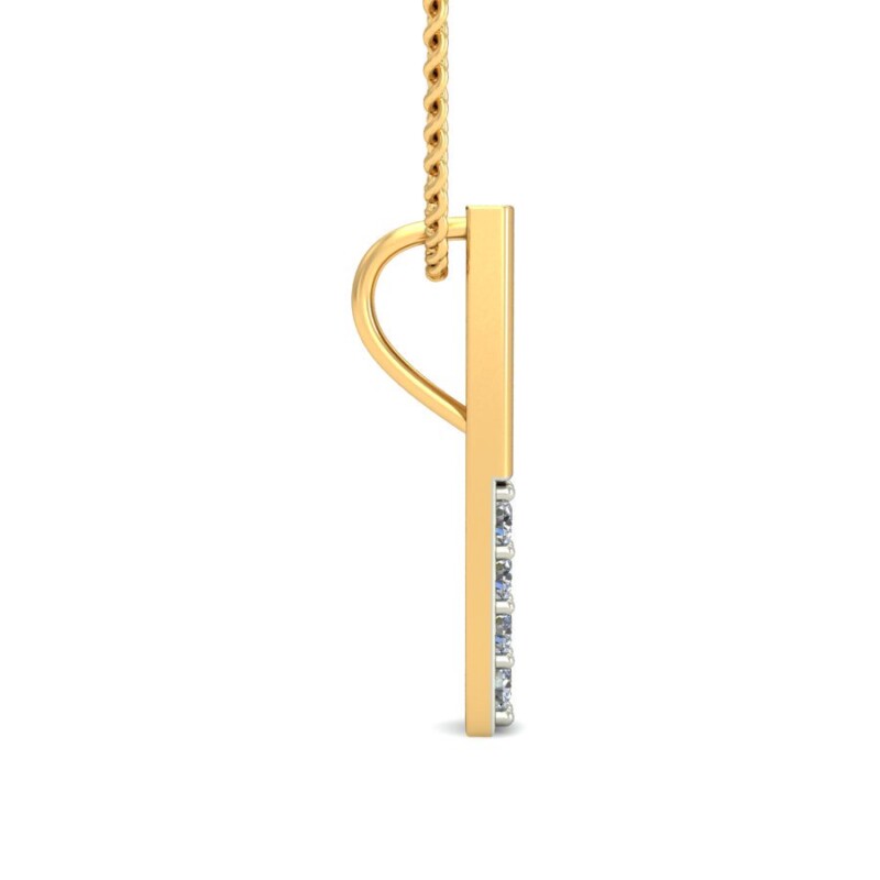 IGI Certified Natural Diamond Design Pendant 14K/18K Fine Yellow & white Gold