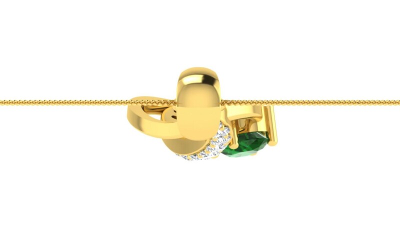 IGI Certified Natural Diamond Design Pendant 14K/18K Fine Yellow Gold