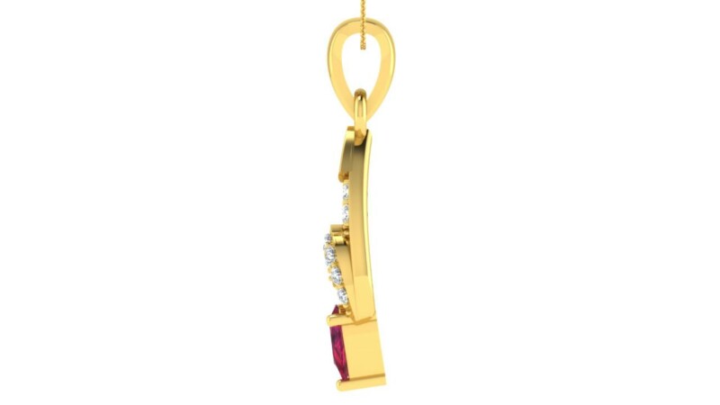 IGI Certified Natural Diamond Design Pendant 14K/18K Fine Yellow Gold