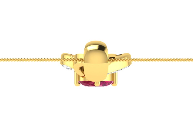 IGI Certified Natural Diamond Design Pendant 14K/18K Fine Yellow Gold