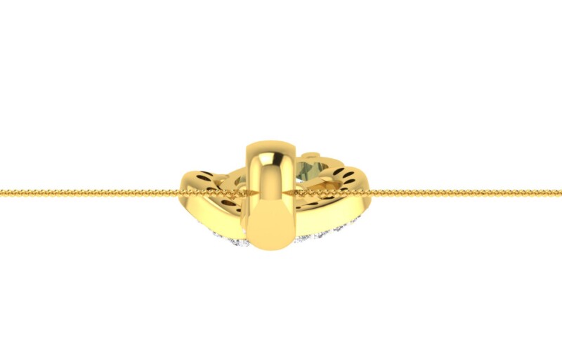 IGI Certified Natural Diamond Design Pendant 14K/18K Fine Yellow Gold