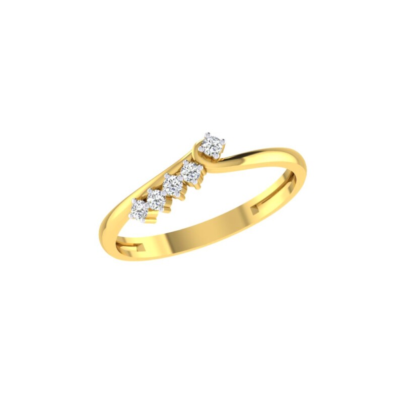 IGI Certified Natural Diamond Women's Ring 14K/18K Fine Yellow Gold