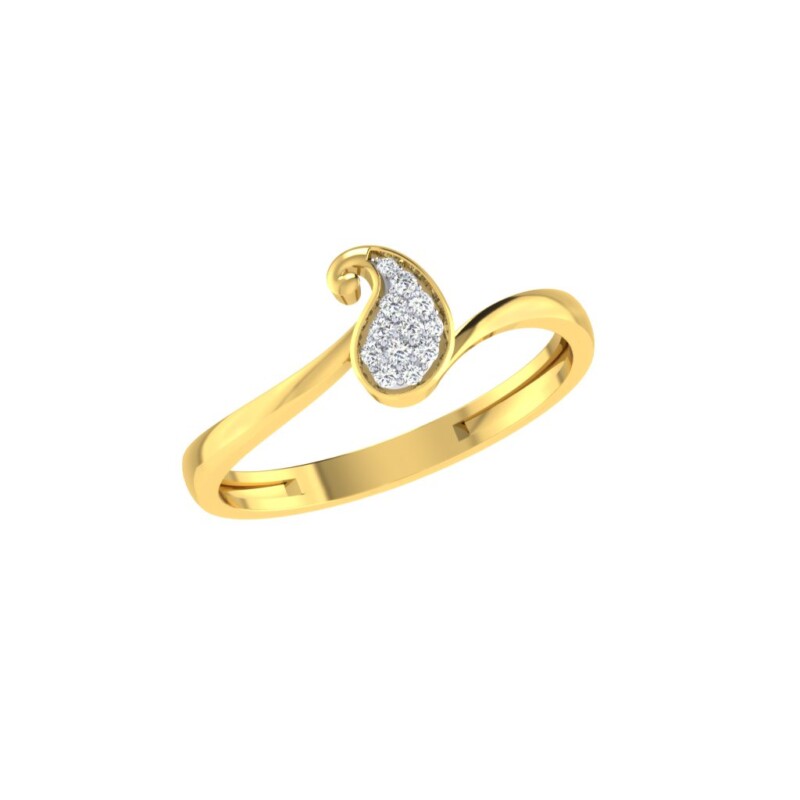 IGI Certified Natural Diamond Women's Ring 14K/18K Fine White and Yellow Gold