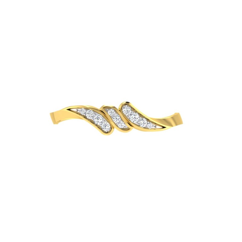 IGI Certified Natural Diamond Women's Ring 14K/18K Fine White and Yellow Gold