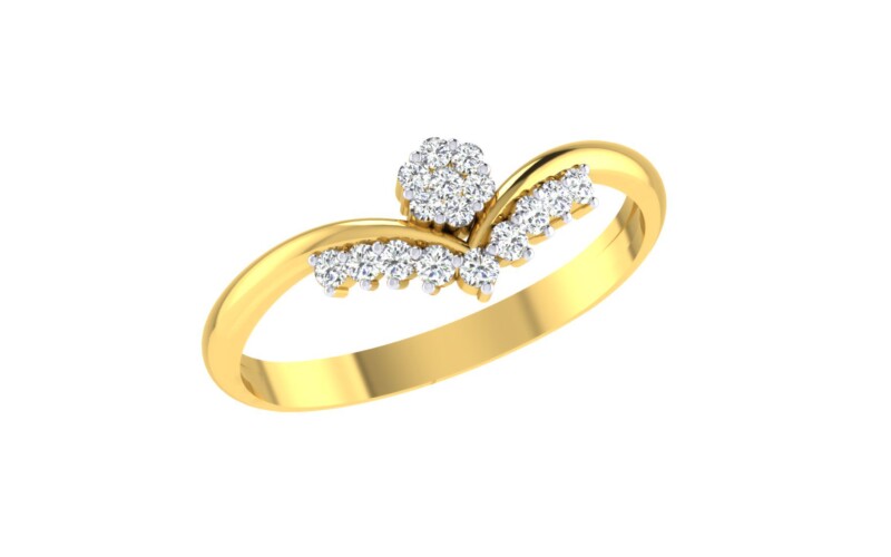 IGI Certified Natural Diamond Women's Ring 14K/18K Fine Yellow Gold