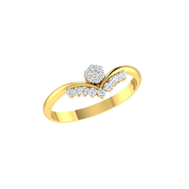 IGI Certified Natural Diamond Women's Ring 14K/18K Fine Yellow Gold