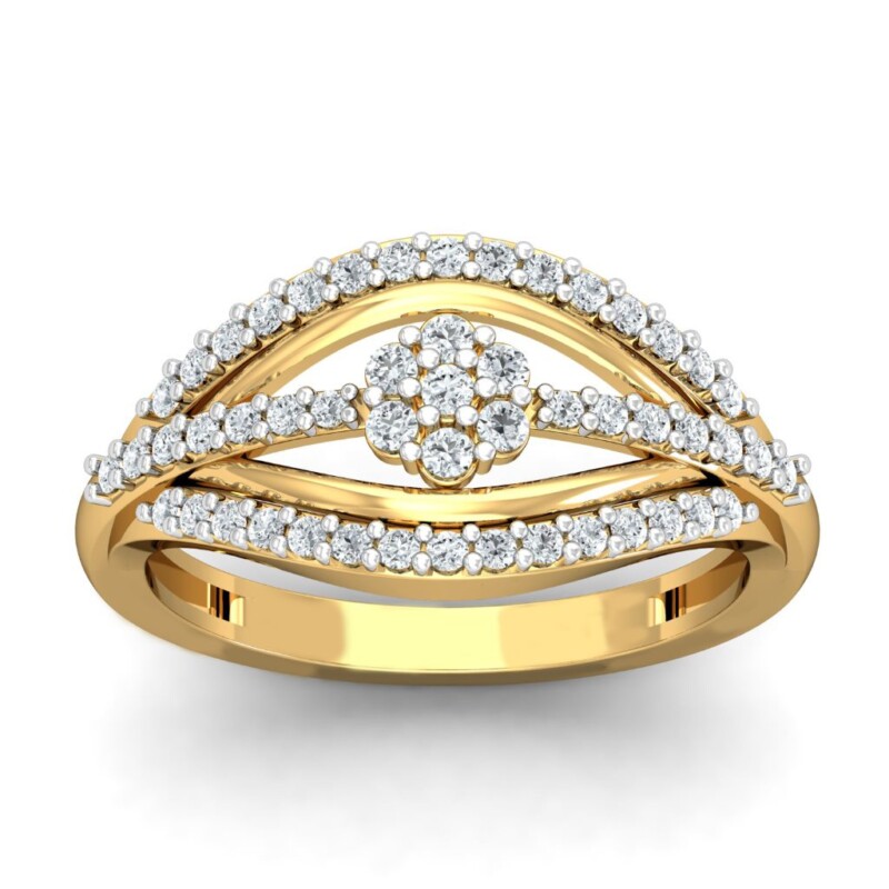 IGI Certified Natural Diamond Women's Ring 14K/18K Fine Yellow Gold