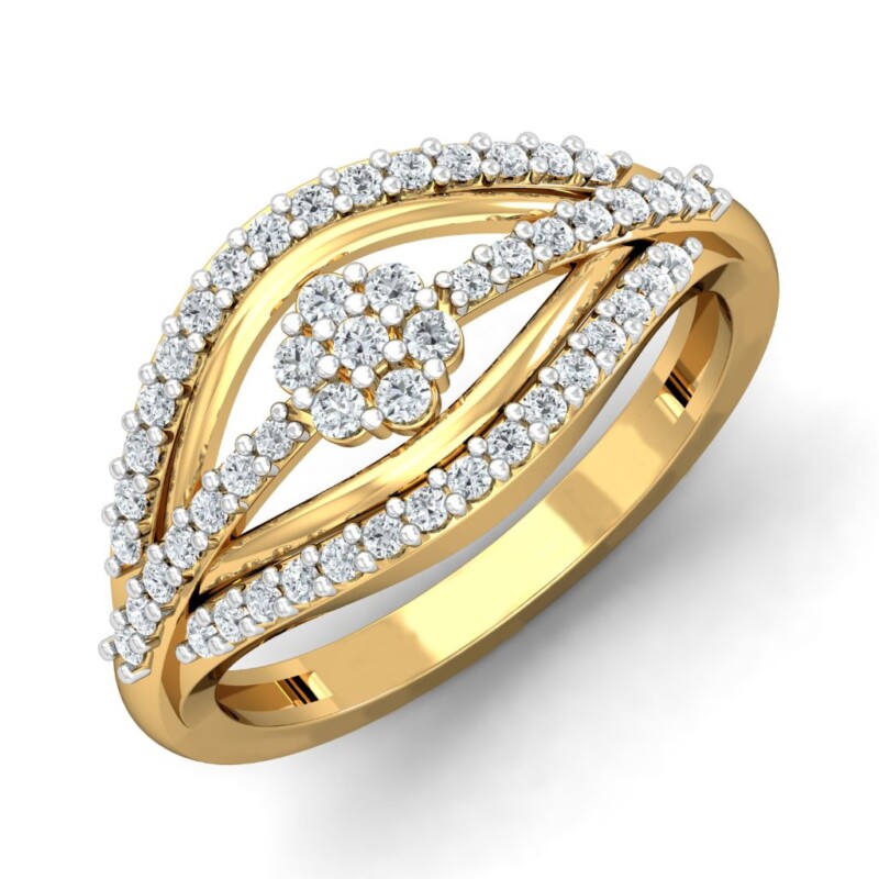 IGI Certified Natural Diamond Women's Ring 14K/18K Fine Yellow Gold