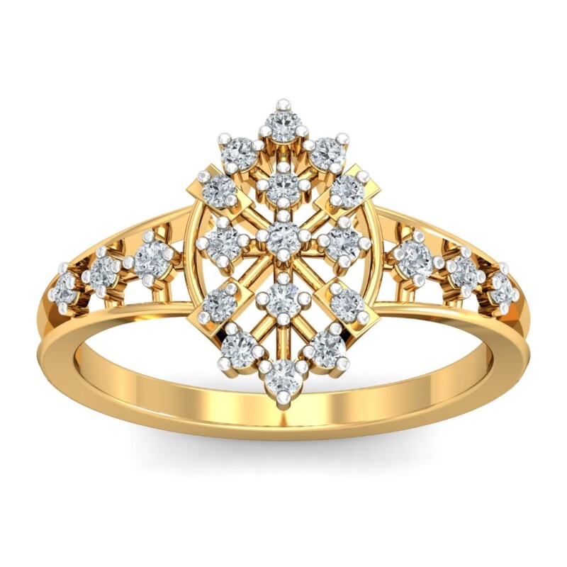 IGI Certified Natural Diamond Women's Ring 14K/18K Fine Yellow Gold