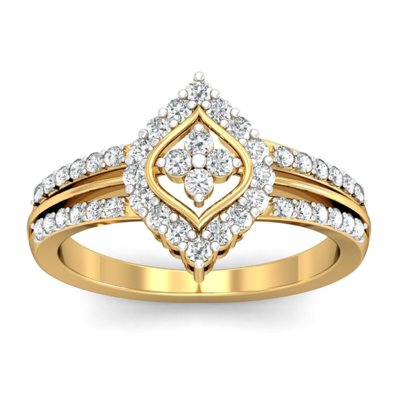 IGI Certified Natural Diamond Women's Ring 14K/18K Fine Yellow Gold