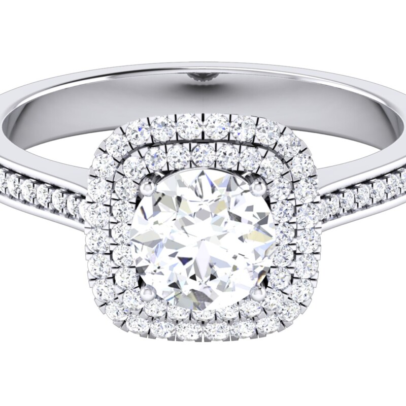 IGI Certified Natural Diamond Women's Ring 14K/18K Fine White Gold