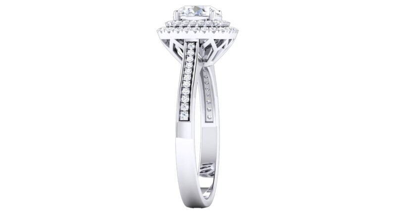 IGI Certified Natural Diamond Women's Ring 14K/18K Fine White Gold