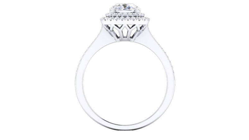 IGI Certified Natural Diamond Women's Ring 14K/18K Fine White Gold