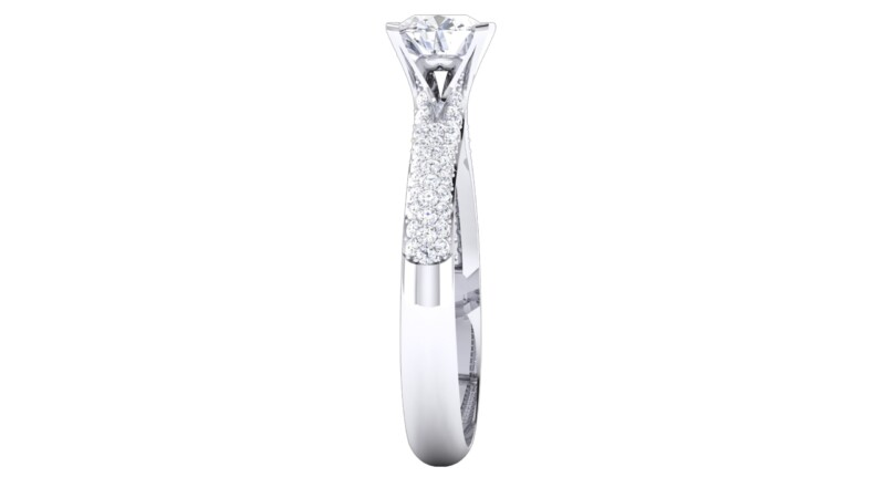 IGI Certified Natural Diamond Women's Ring 14K/18K Fine White Gold