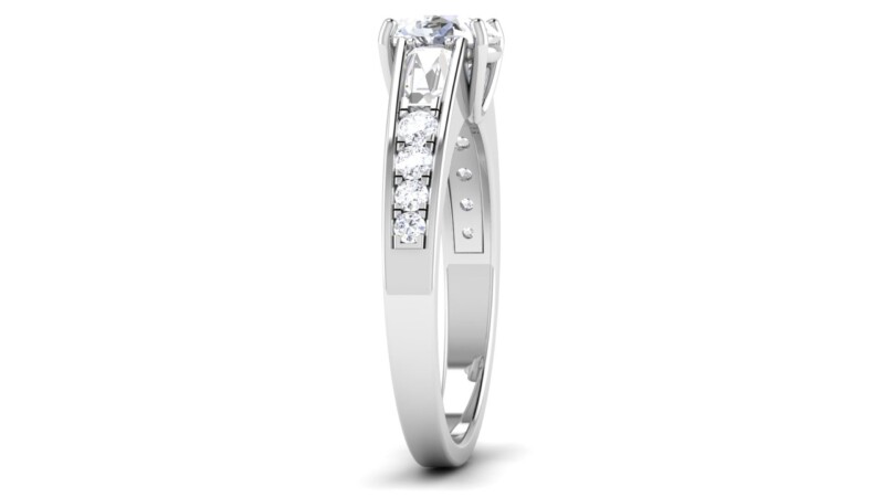 IGI Certified Natural Diamond Women's Ring 14K/18K Fine White Gold