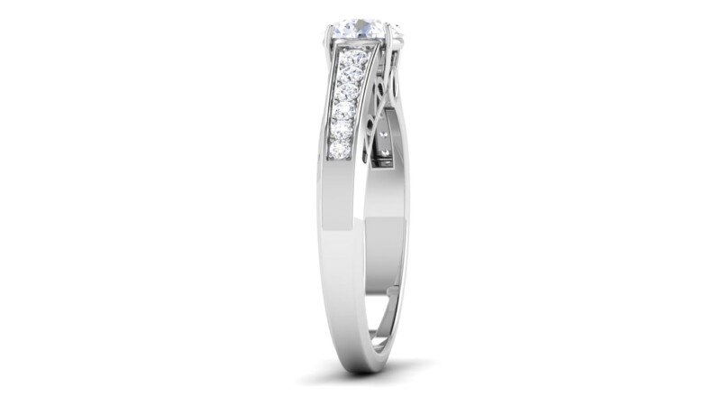 IGI Certified Natural Diamond Women's Ring 14K/18K Fine White Gold