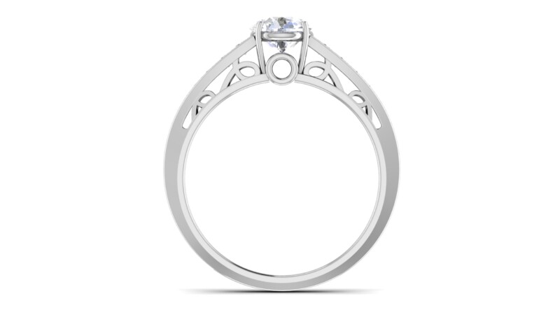 IGI Certified Natural Diamond Women's Ring 14K/18K Fine White Gold