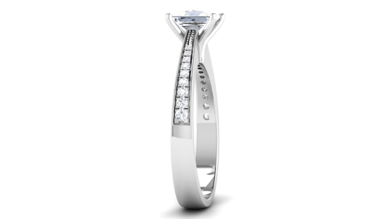 IGI Certified Natural Diamond Women's Ring 14K/18K Fine White Gold