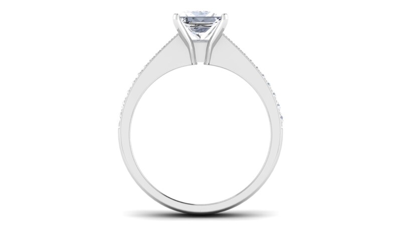 IGI Certified Natural Diamond Women's Ring 14K/18K Fine White Gold