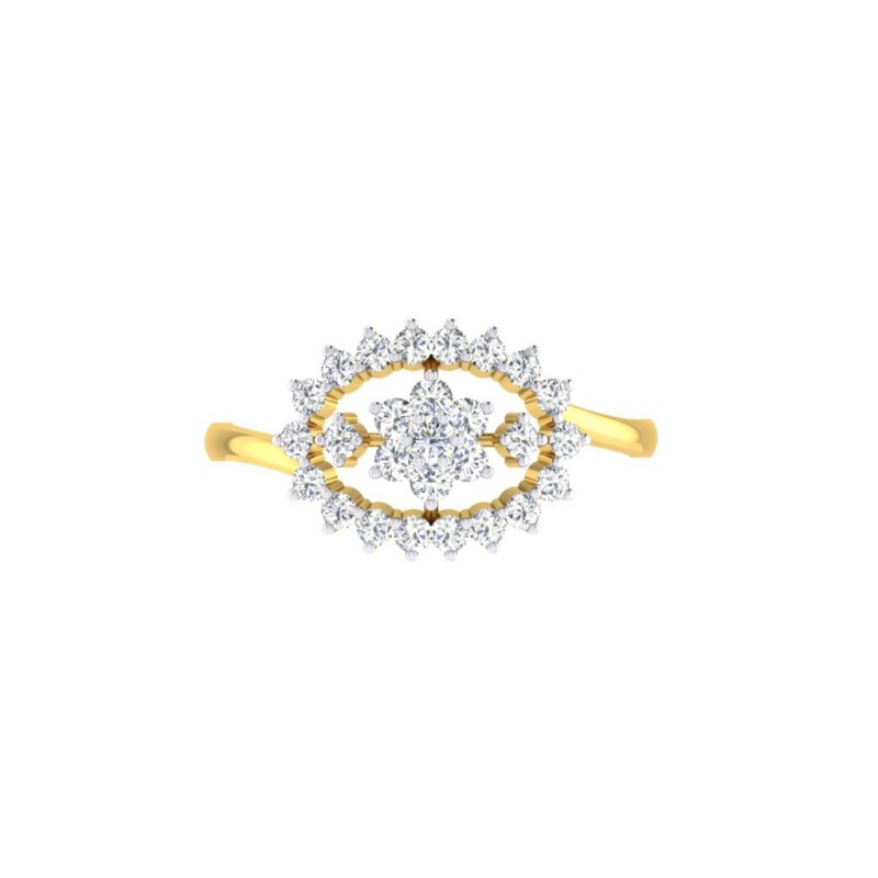 IGI Certified Natural Diamond Women's Ring 14K/18K Fine Yellow Gold