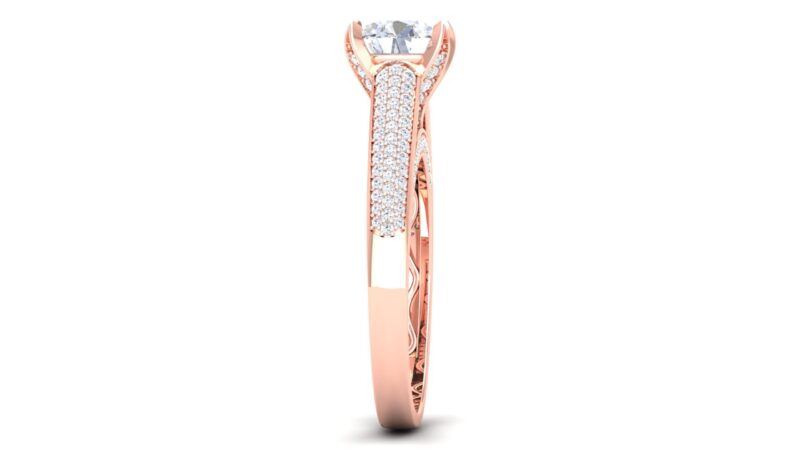 IGI Certified Natural Diamond Women's Ring 14K/18K Fine Rose Gold