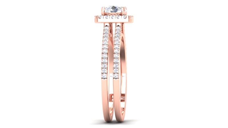 IGI Certified Natural Diamond Women's Ring 14K/18K Fine Rose Gold