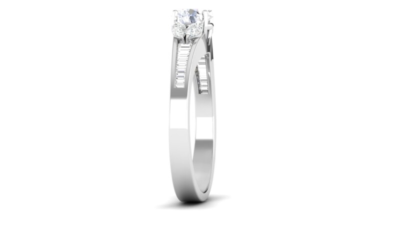 IGI Certified Natural Diamond Women's Ring 14K/18K Fine White Gold