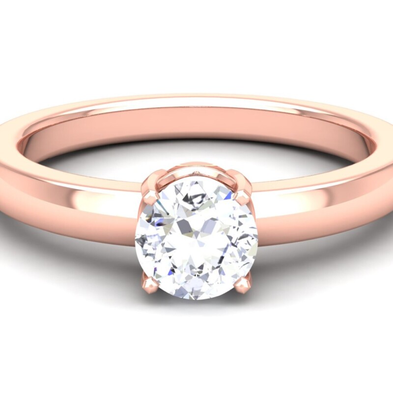 IGI Certified Natural Diamond Women's Ring 14K/18K Fine Rose Gold