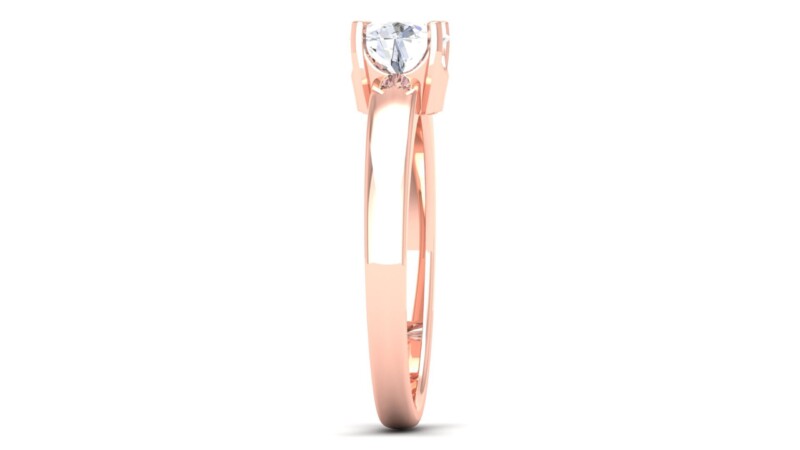 IGI Certified Natural Diamond Women's Ring 14K/18K Fine Rose Gold