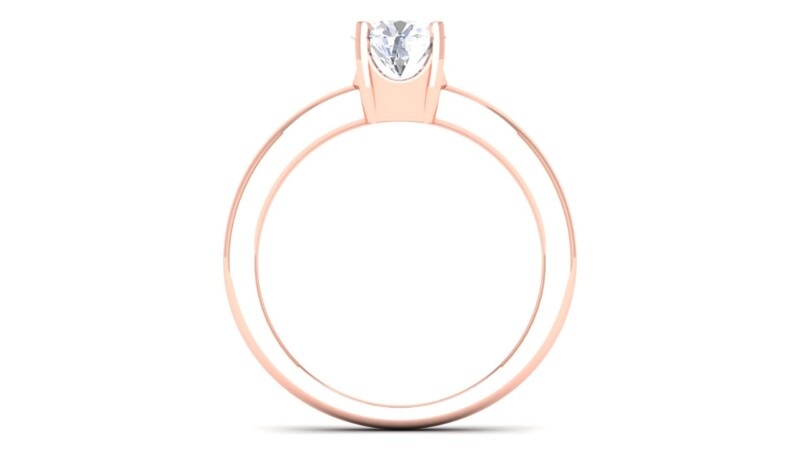 IGI Certified Natural Diamond Women's Ring 14K/18K Fine Rose Gold