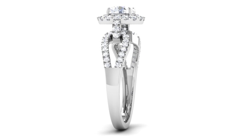 IGI Certified Natural Diamond Women's Ring 14K/18K Fine White Gold