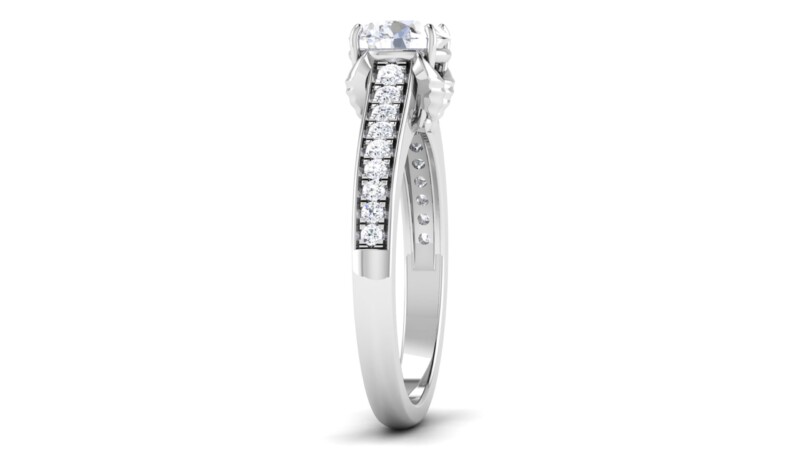 IGI Certified Natural Diamond Women's Ring 14K/18K Fine White Gold