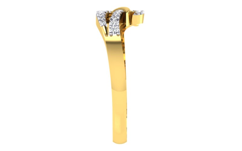 IGI Certified Natural Diamond Women's Ring 14K/18K Fine White and Yellow Gold