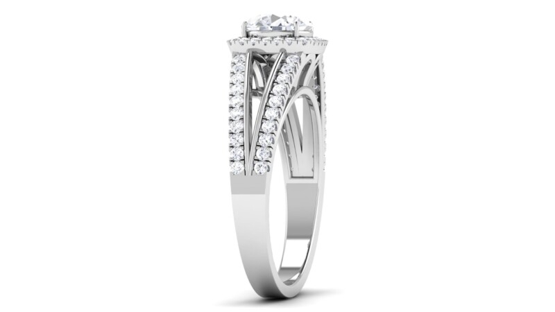 IGI Certified Natural Diamond Women's Ring 14K/18K Fine White Gold