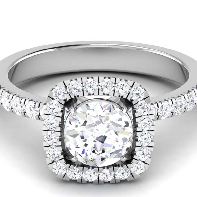 IGI Certified Natural Diamond Women's Ring 14K/18K Fine White Gold