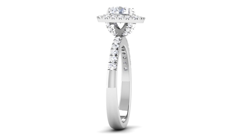 IGI Certified Natural Diamond Women's Ring 14K/18K Fine White Gold