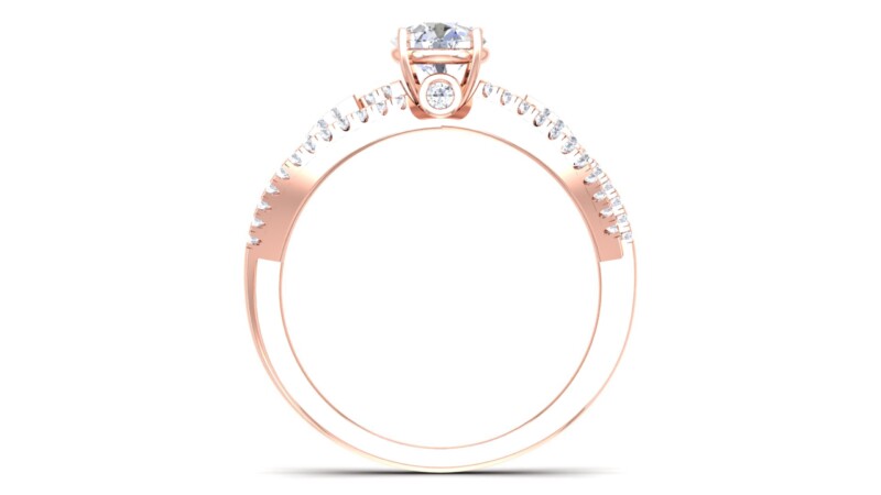 IGI Certified Natural Diamond Women's Ring 14K/18K Fine Rose Gold