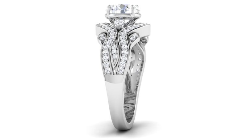 IGI Certified Natural Diamond Women's Ring 14K/18K Fine White Gold